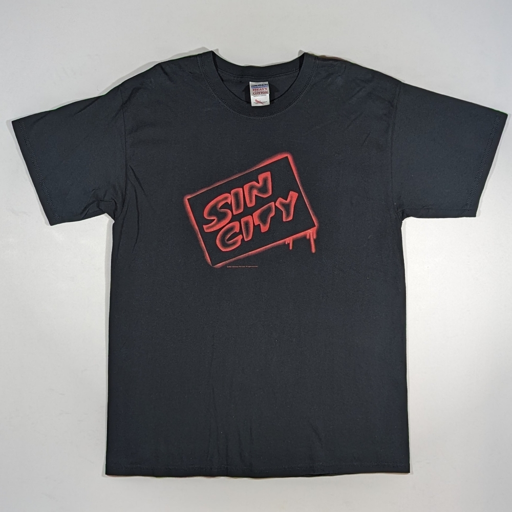 2005 Sin City Movie Promo T-shirt Mens Size Large Black Short Sleeve Cotton